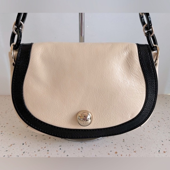 Kate Spade Leather Shoulder Handbag Cream &‎ Black - Picture 3 of 14